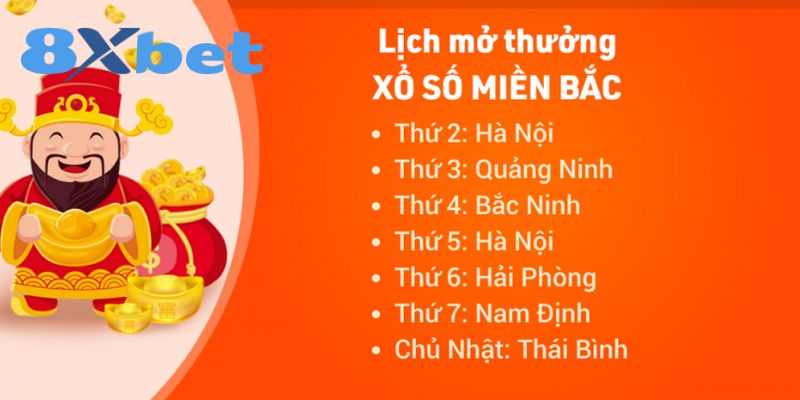 Lịch mở thưởng Xổ số miền Bắc