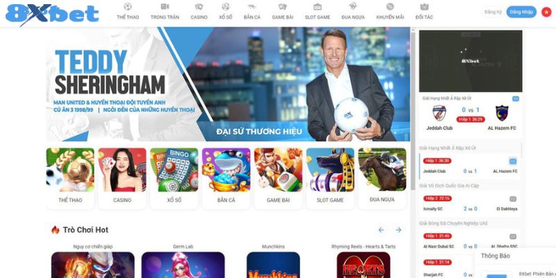 Truy cập vào trang chủ để đăng ký 8XBET